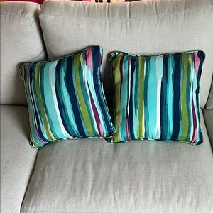 Striped Multicolor Throw Pillows
